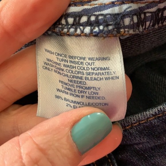 LANDS’ END STRAIGHT LEG FIT 2 Denim Jeans Blue Size 6 - Picture 8 of 12